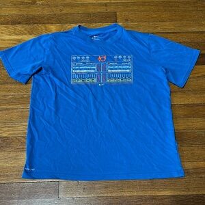 Nike KD Blue Short Sleeve Tee with Graphic Design, Dri Fit, XL